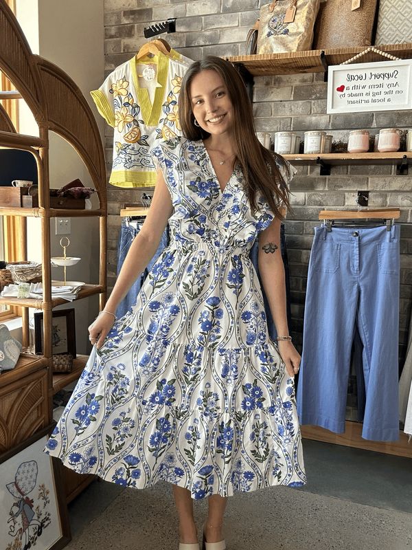 Ruffled Floral Dress