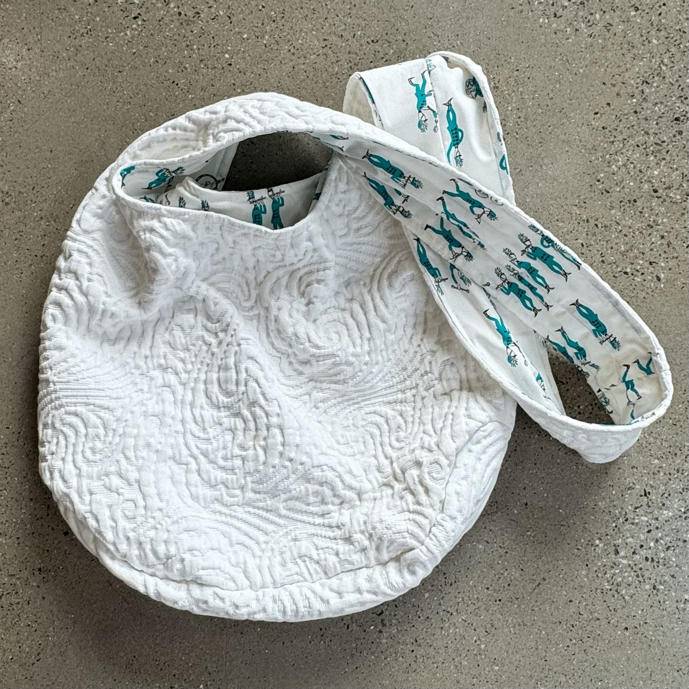 White Pattern Tote