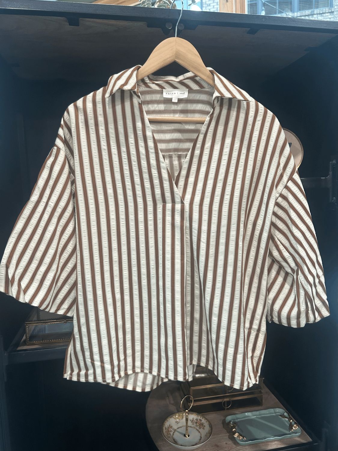 Caramel Striped Top