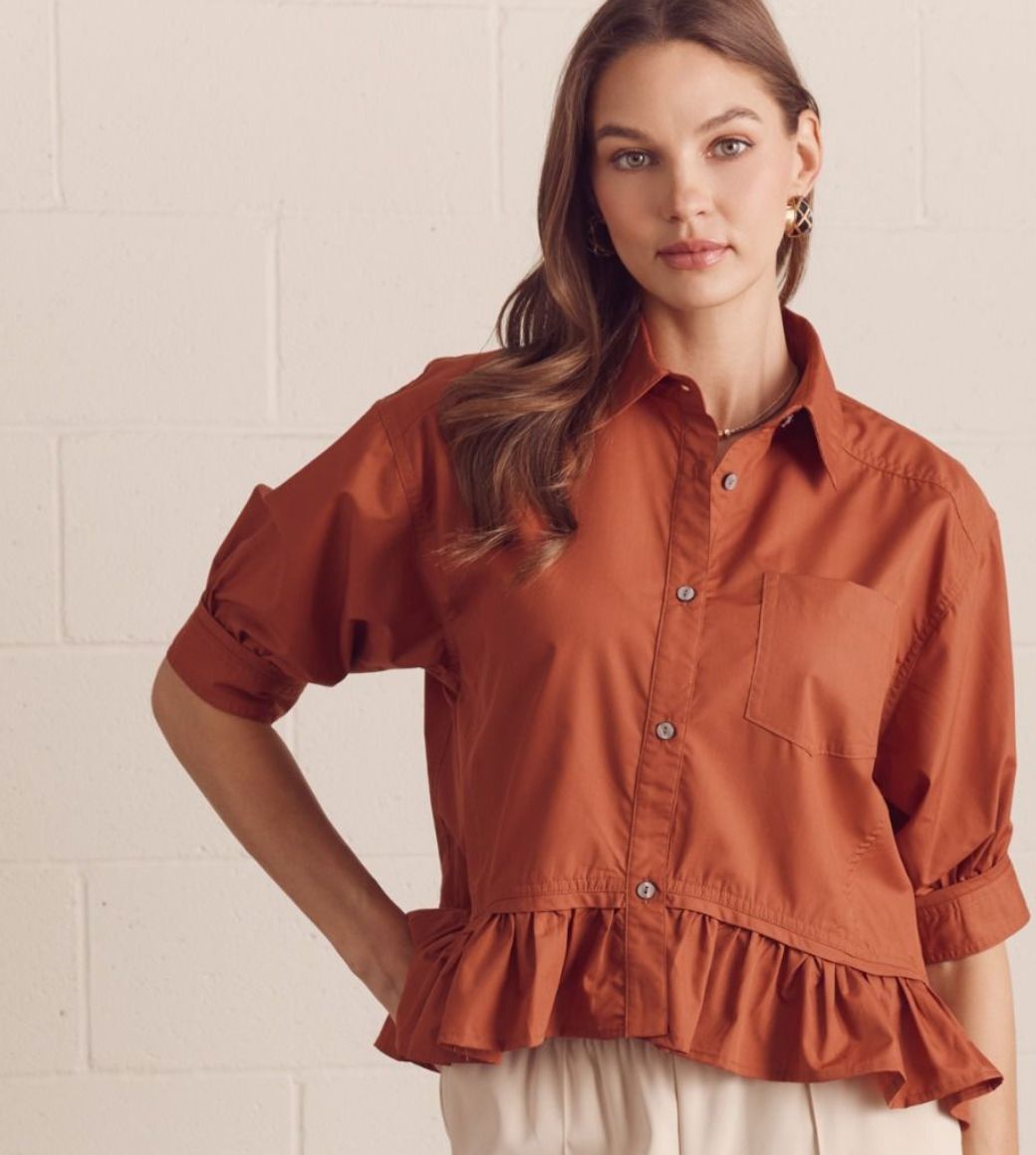Clay Ruffle Top