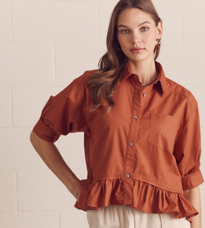 Clay Ruffle Top