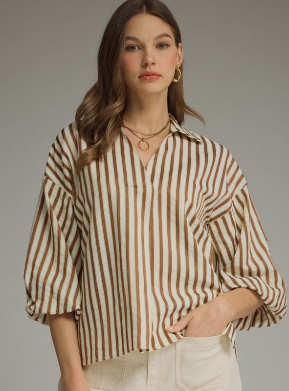 Ruffle Coller Top