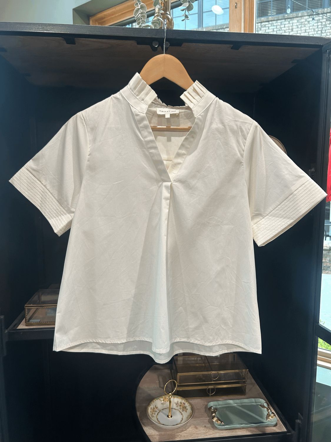 Ruffle Collar Top