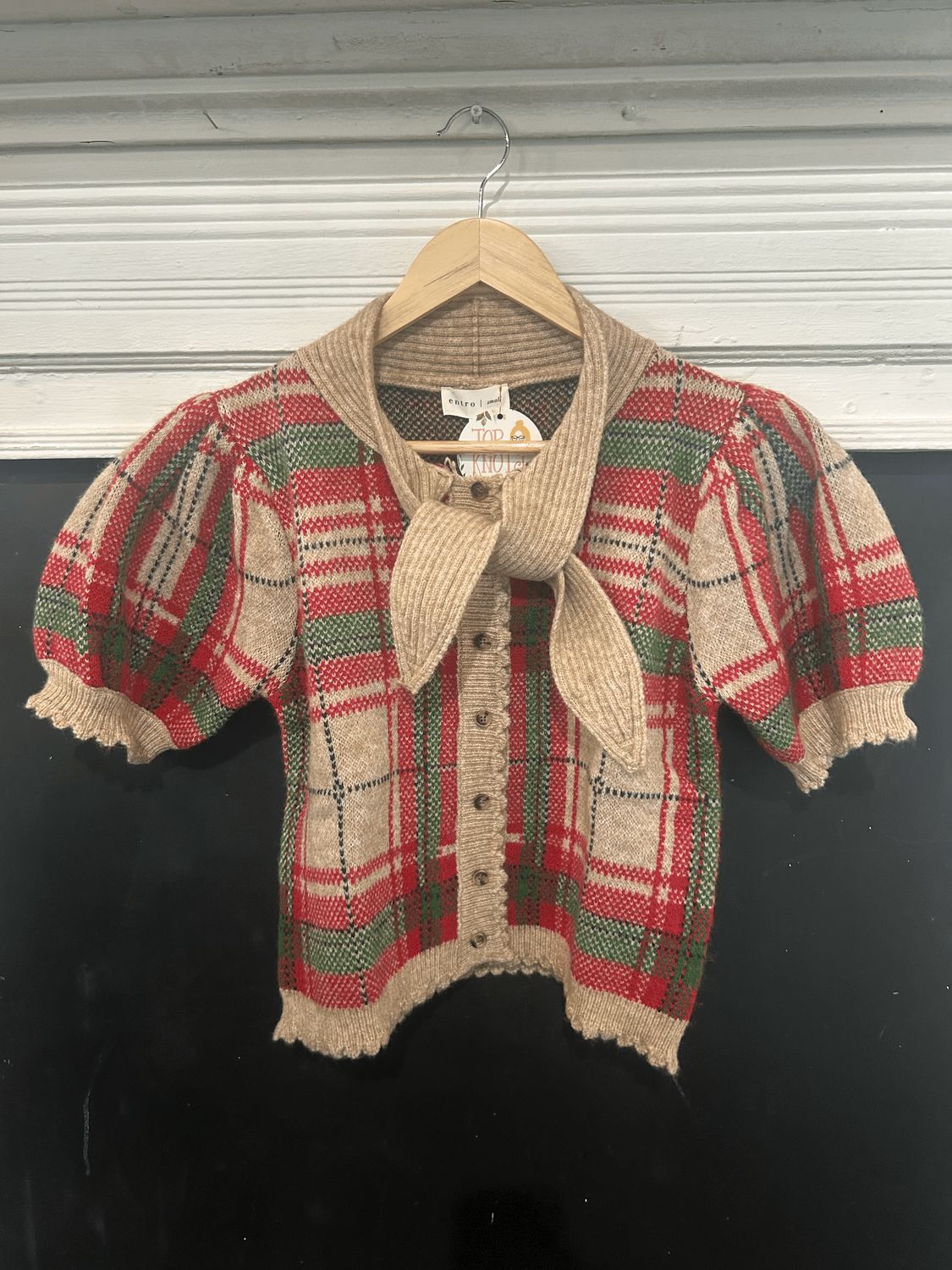 SS Plaid Sweater