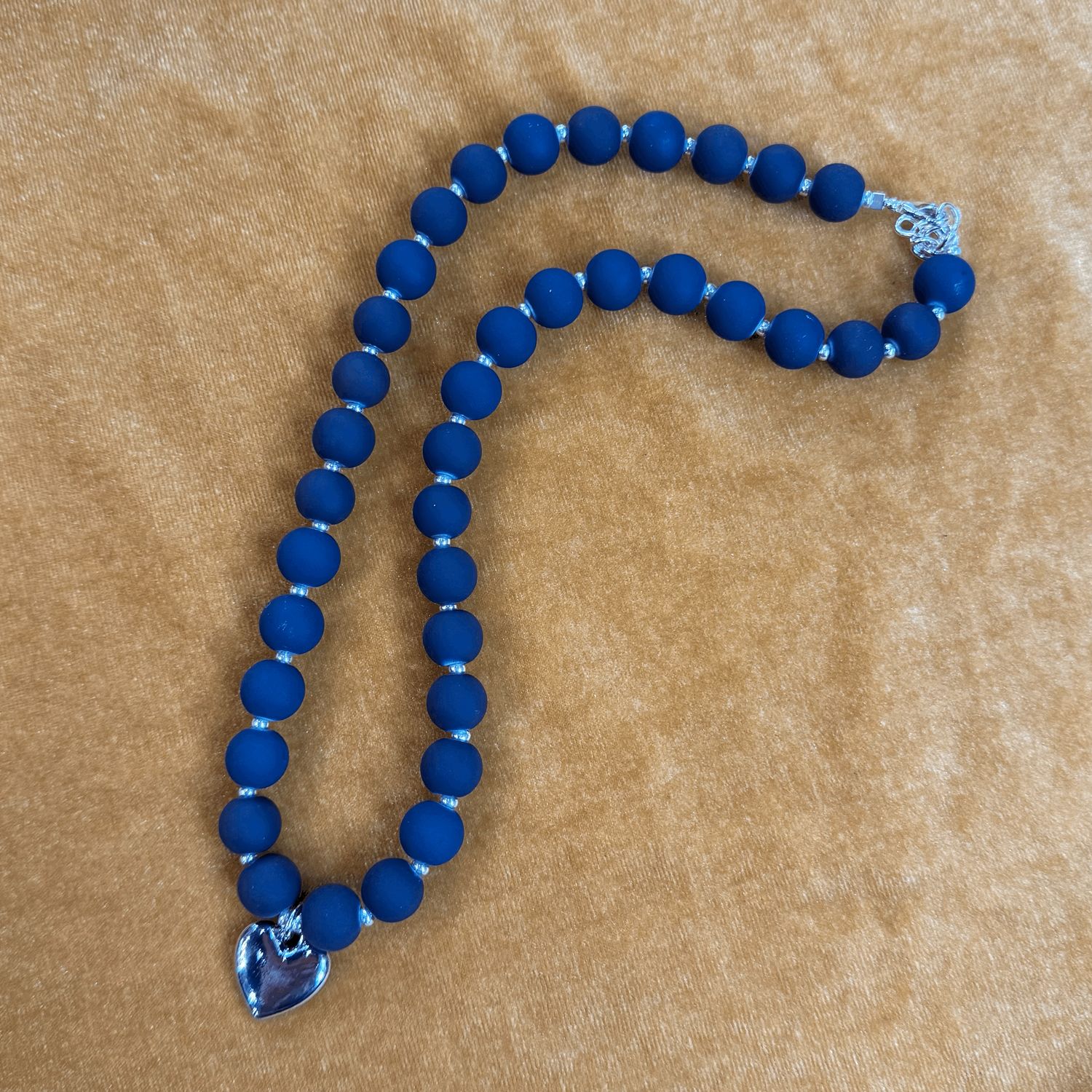 Navy Beaded Necklace