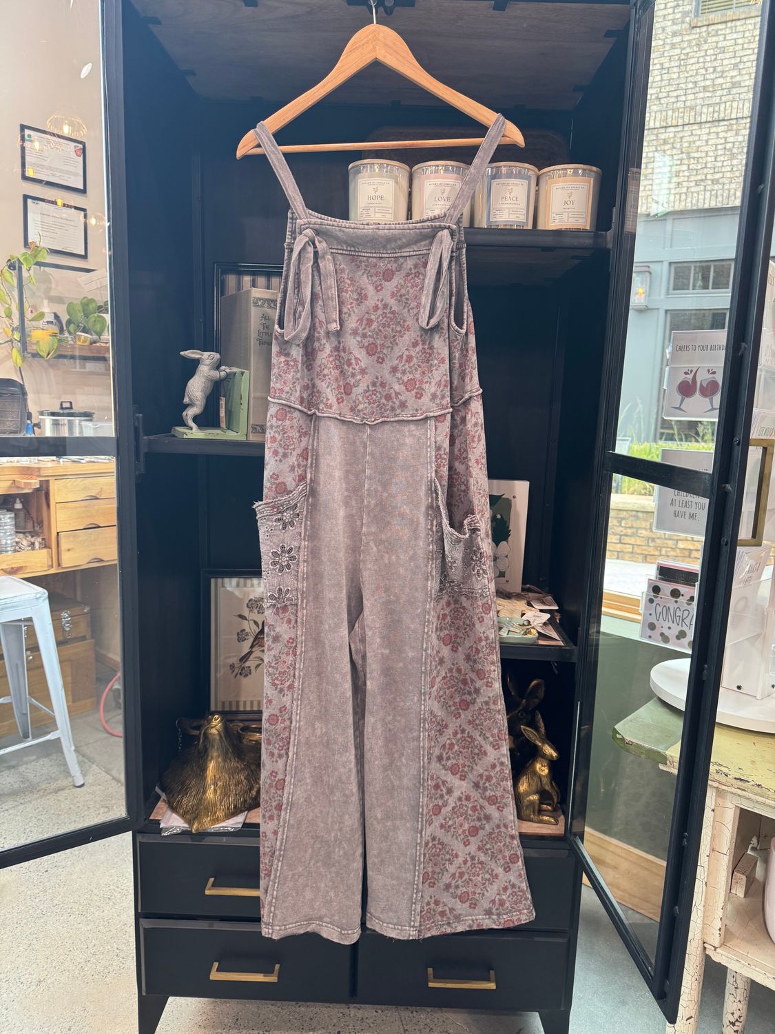 Ash Patchwork Overalls