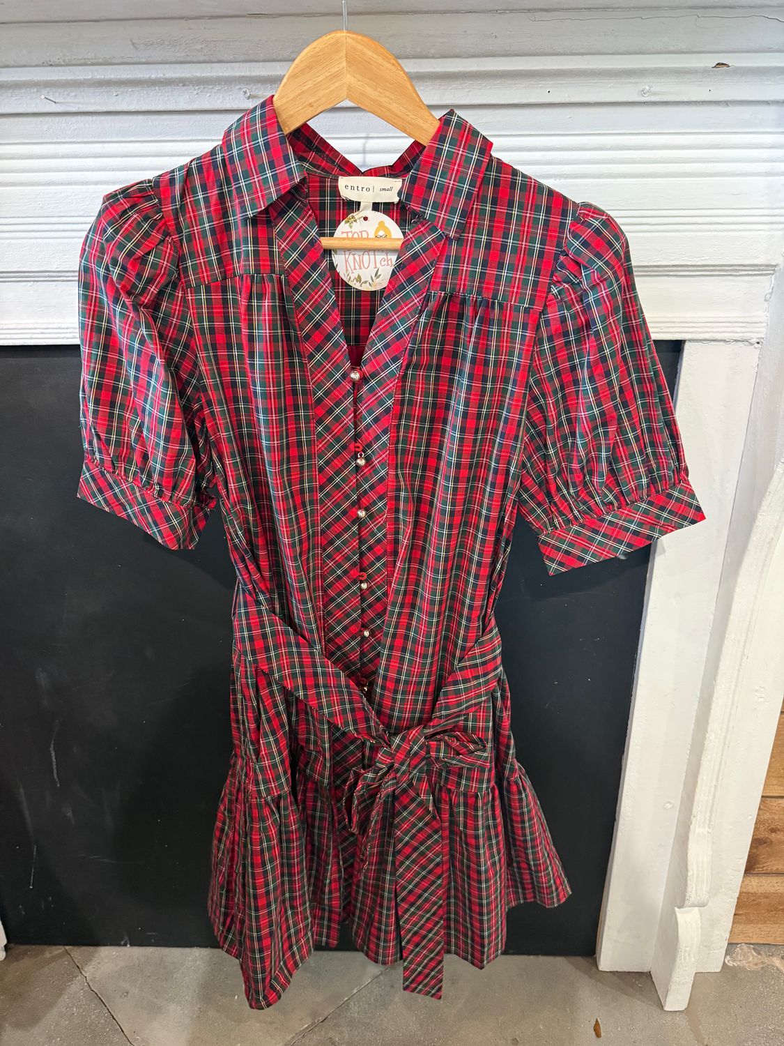Plaid Tie Dress