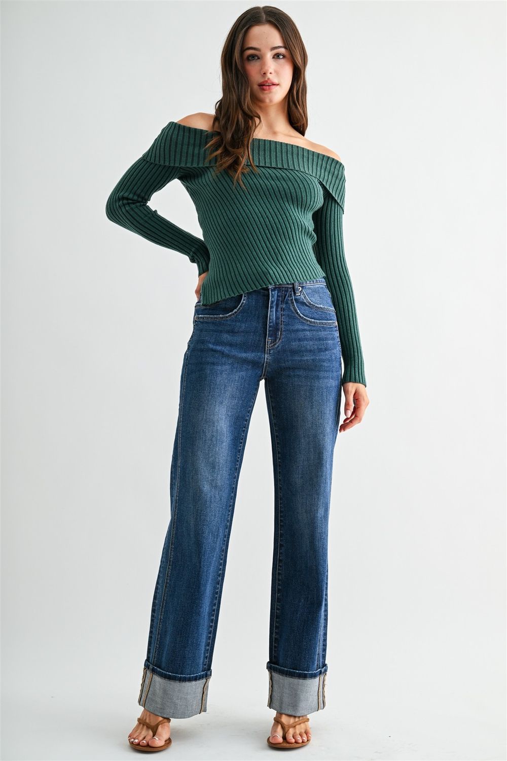 Wide Cuff Denim