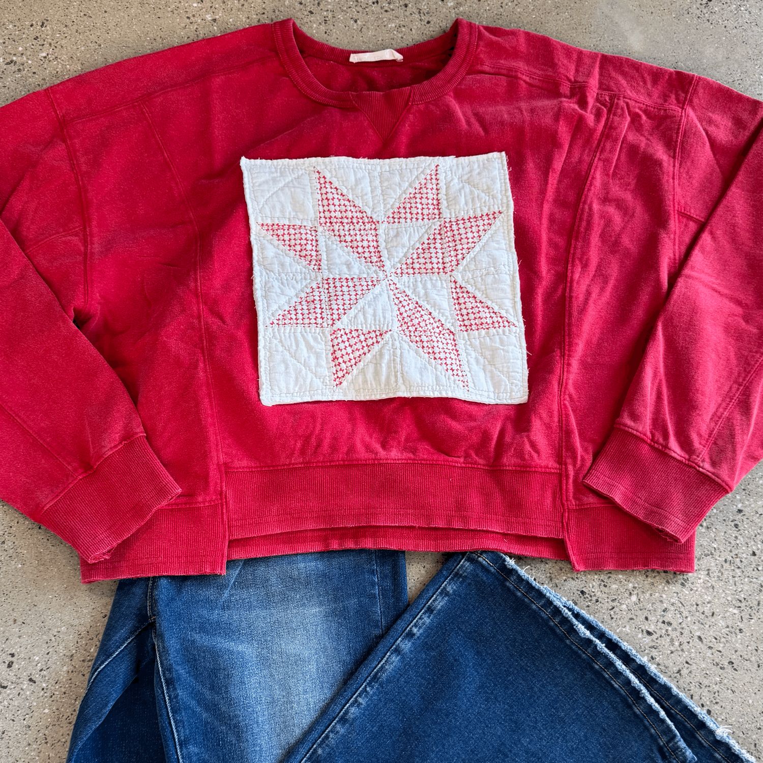 Star Quilt SS - Red/Red M