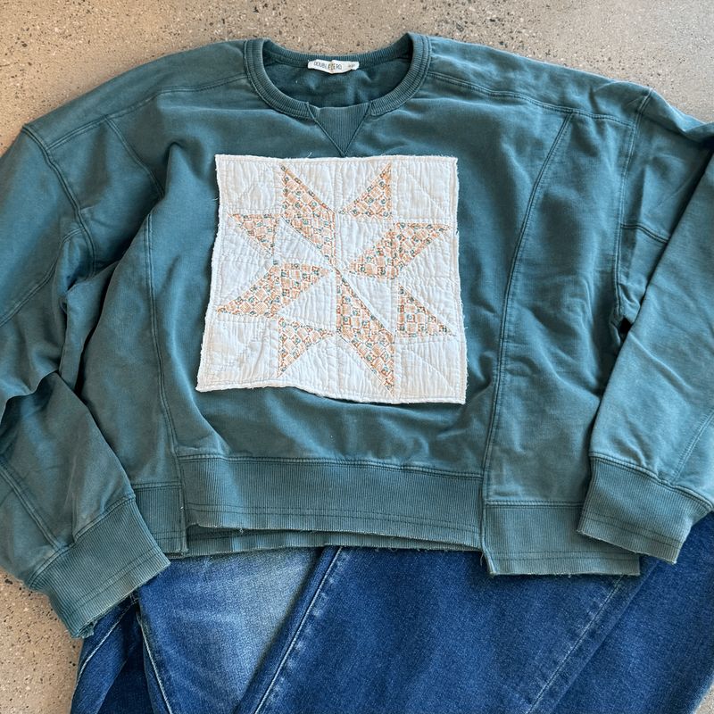 Star Quilt SS - Orange/Green SM