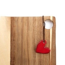 Cheese Board with (Hanging) Red Heart