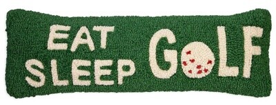 Pillow Eat Sleep and Golf Hooked