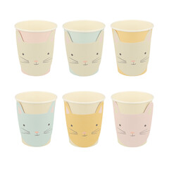 Party Paper Cups - Cat Theme