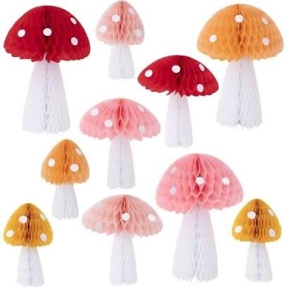 Honeycomb Mushroom Decorations