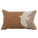 Pillow Cotton Embroidered Bird on Mustard