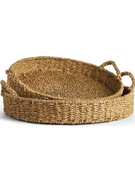 Seagrass Handled Trays with Handles