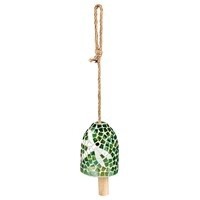 Green with Dragonfly Mosaic Bell charm