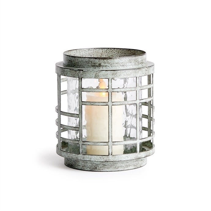 Nautical Metal Candleholder - Glass Cylinder - Small