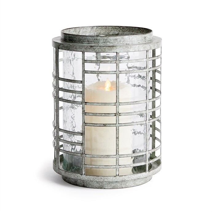 Nautical Metal Candleholder - Glass Cylinder