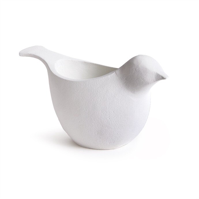 White Bird Plant Pot