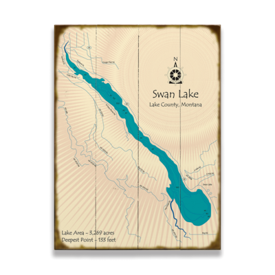 Swan Lake Map Sign