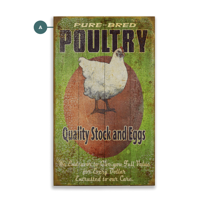 Vintage Poultry Sign