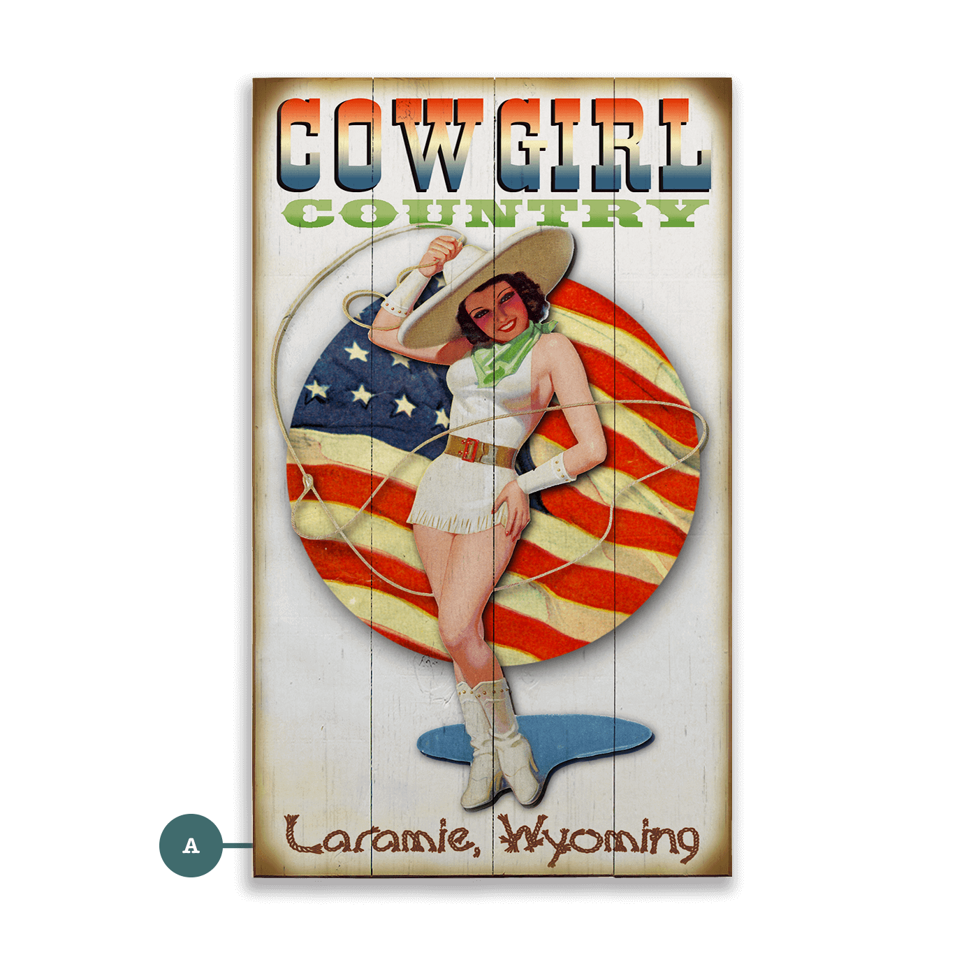 Cow Girl Country Vintage Sign