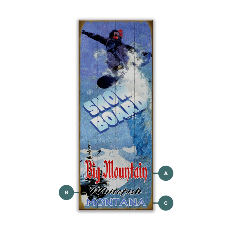 Snowboard Vintage Sign