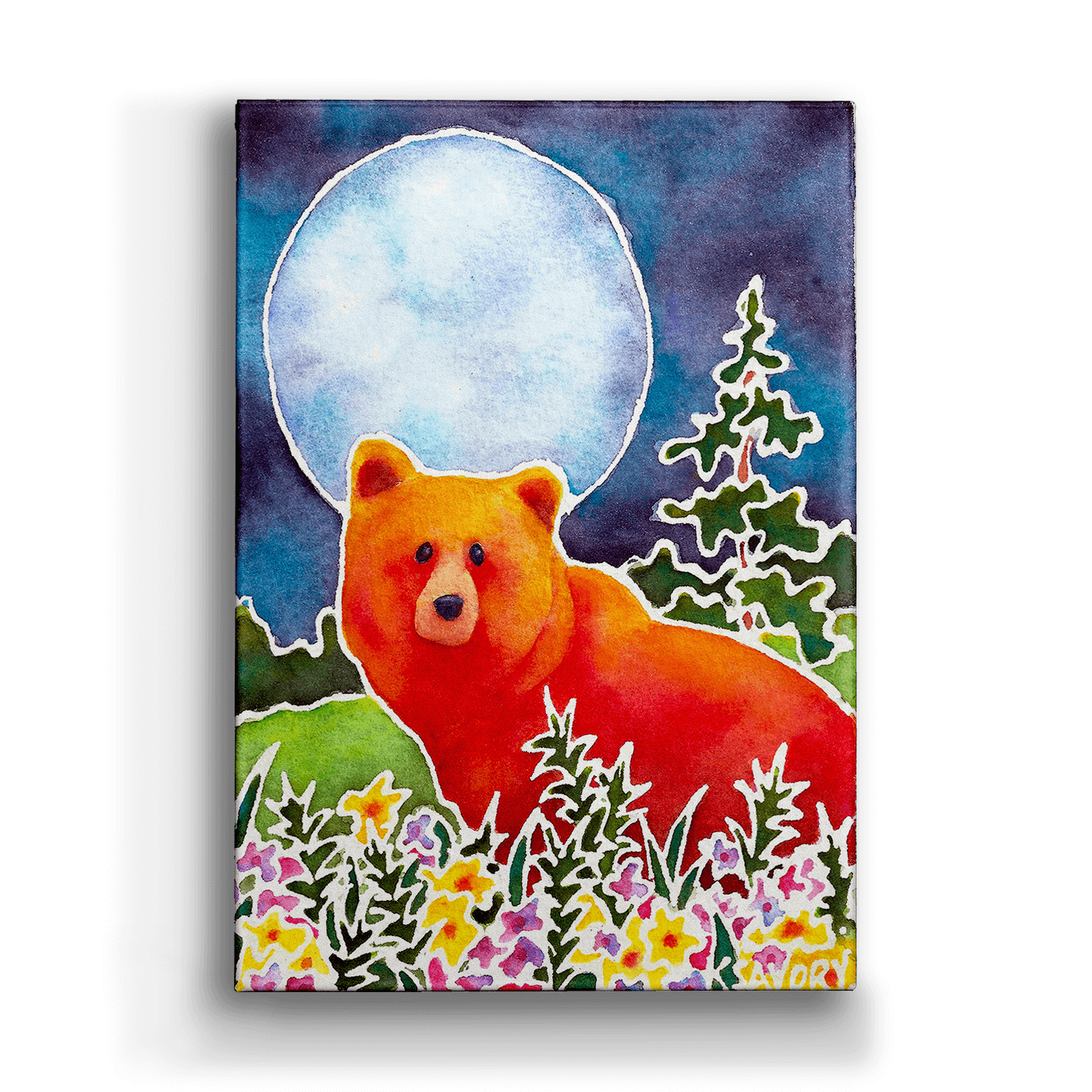 Full Moon Solstice - Moonlight Grizzly Bear Box Art