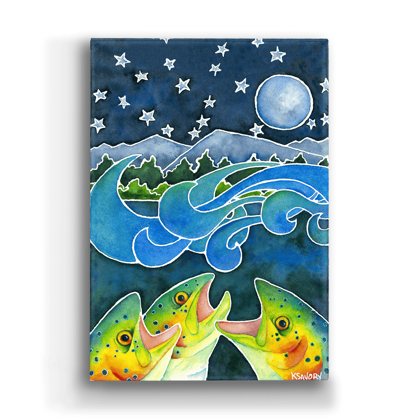 Moonrise Soiree - Rainbow Trout Moonlight Box Art