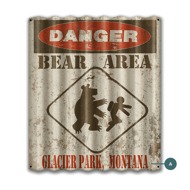 Danger Bear - Corrugated Sign