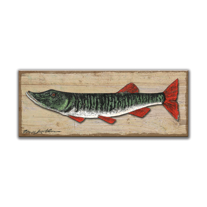 Muskie  - Wood Sign/Art by Shelle Lindholm