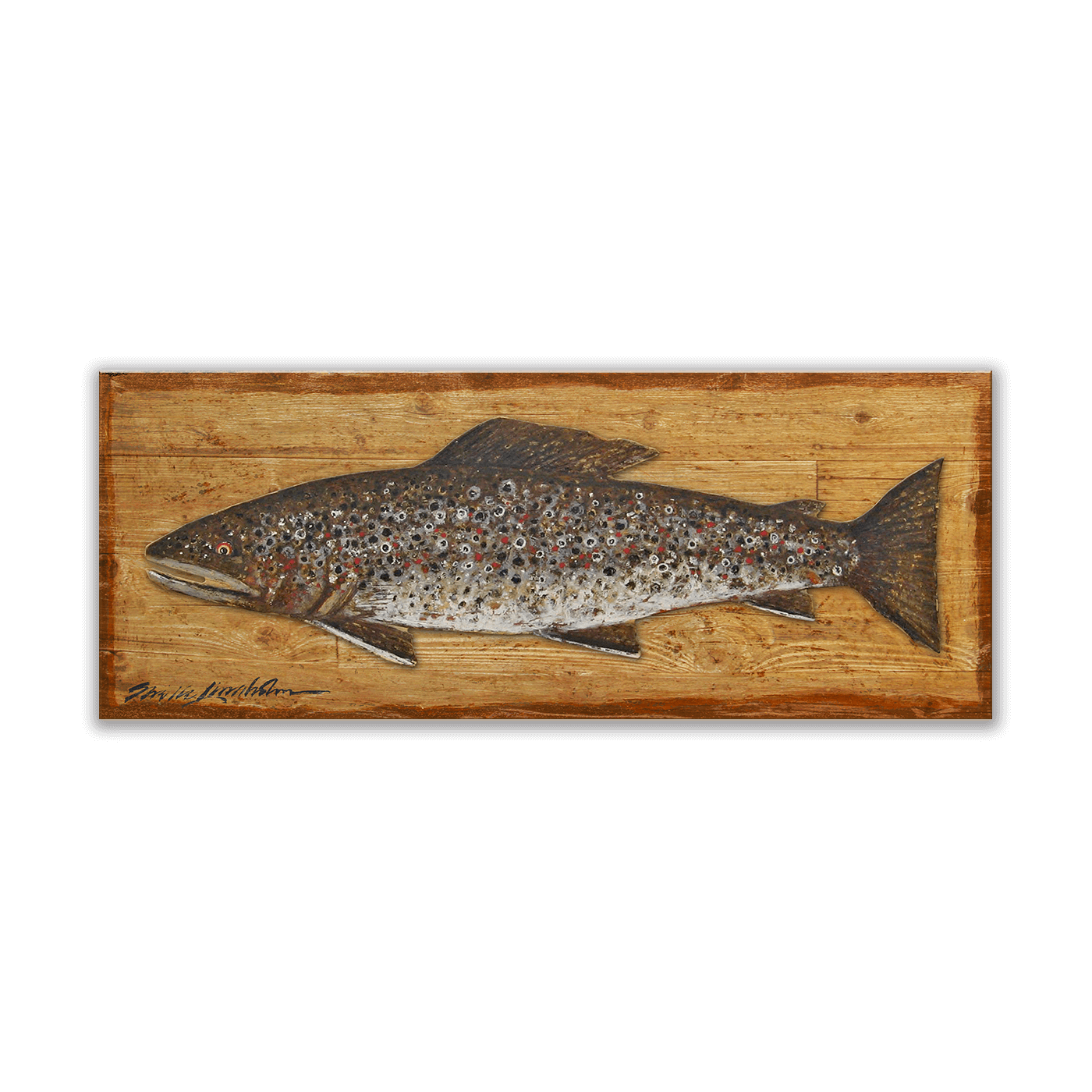 Brown Trout - Wood and Metal Sign