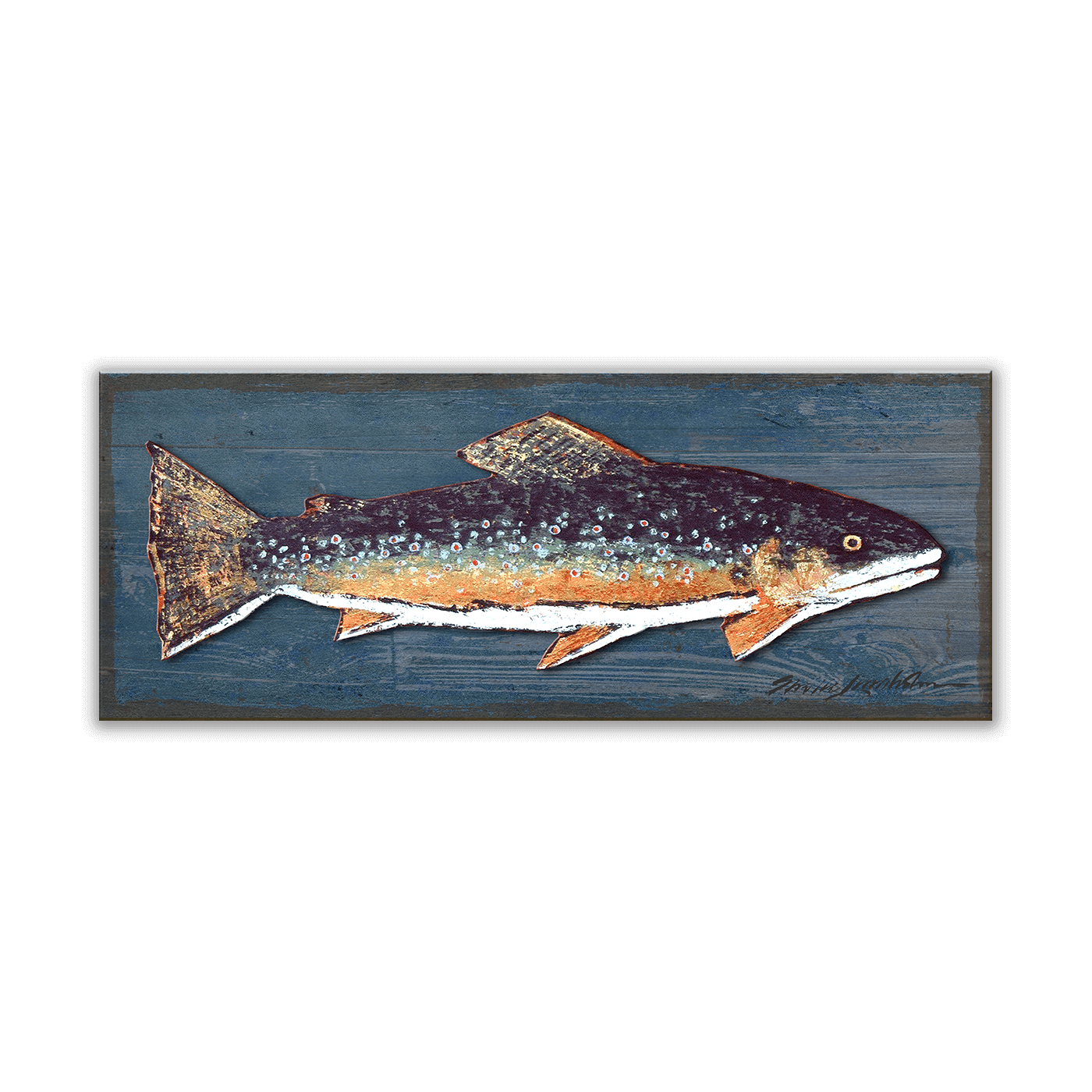 Brook Trout - Wood and Metal Sign