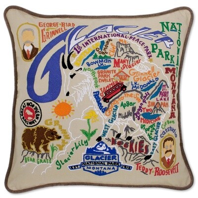 Pillow Glacier Embroidered