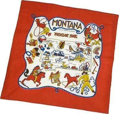 Montana Map Flour Sack