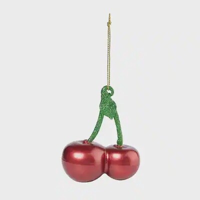 Glass Cherry Ornaments
