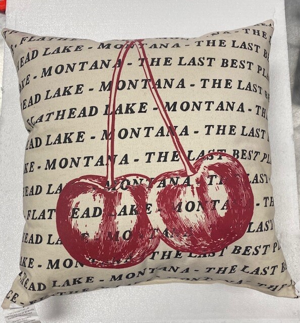 Flathead Lake Cherries Pillow, EXCLUSIVE