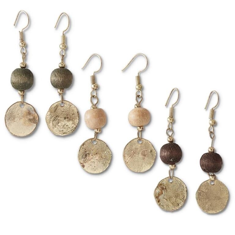 Earrings Wood Assorted