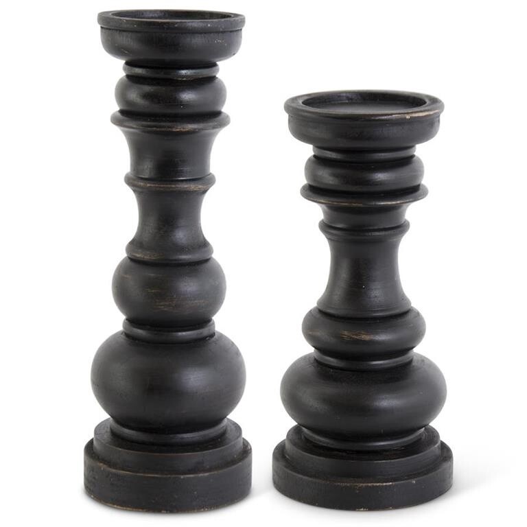 Candleholder Black Rounded