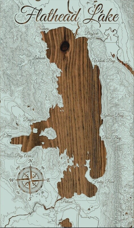 Laser Printed Flathead and Swan Lake Signs on Wood