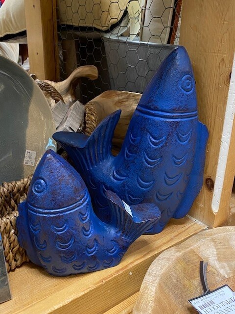 Statue Blue Fish