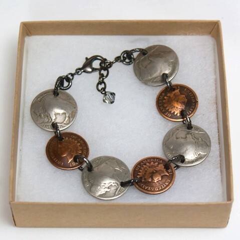 Bracelet Indian Head Pennies/