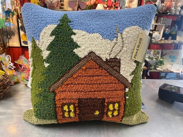 Pillow Hooked Cabin