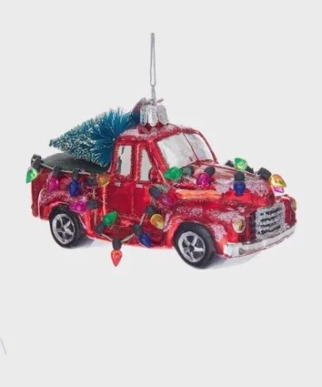 Automobile: Glass Truck with Tree Ornament