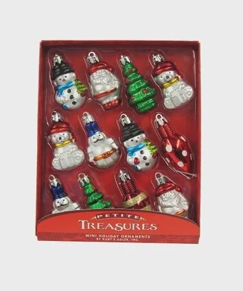 Miniature Treasure Ornaments 12 Piece Box Set