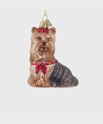 Pet: Yorkshire Terrier Glass Ornament