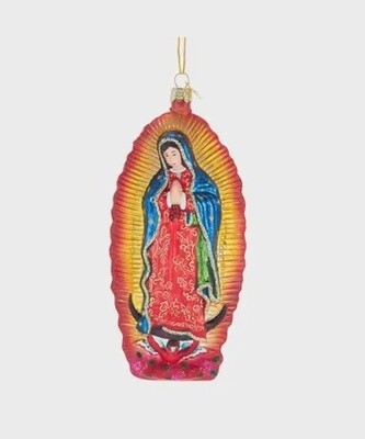 Religious: Our Lady of Guadalupe Glass Ornament