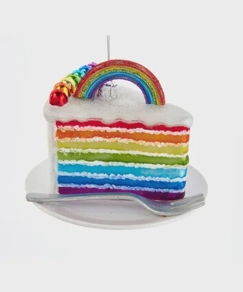 Rainbow Cake Slice Ornament