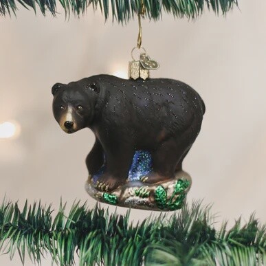 Animal: Black Bear Old World Ornament